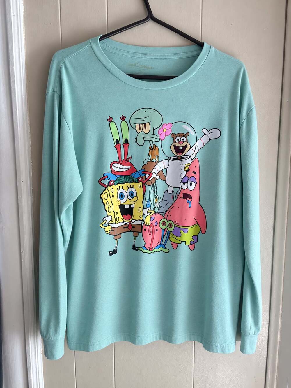 Nickelodeon SpongeBob SquarePants Squad Friends Long Sleeve Graphic T-Shirt Ligh